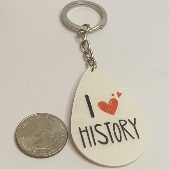 History Keychain, Teacher Keychain, Educator Keychain, Teacher Appreciation Gift - Picture 1 of 4